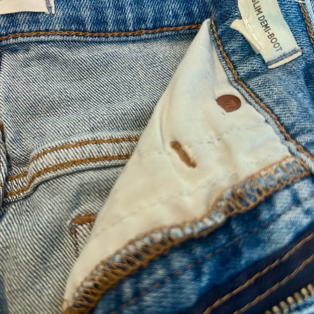 Madewell Slim Dimi Boot Light Blue Denim Jeans